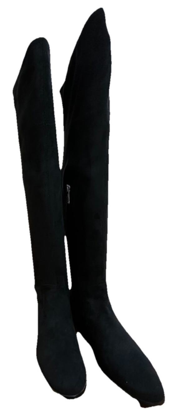 CALVIN KLEIN Rae *NEW* Women’s Knee High Tall Black Flat Suede Boots Size 7 1/2